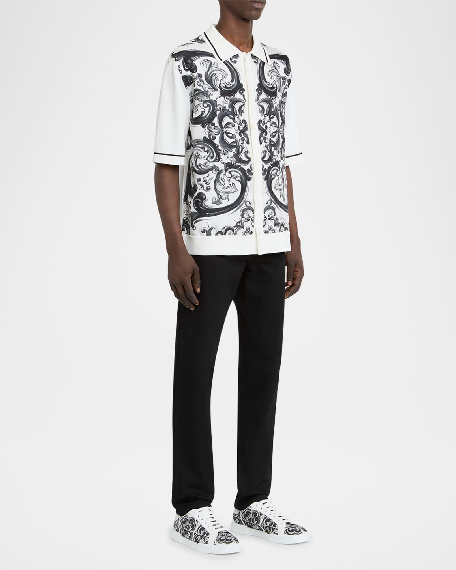Men's Portofino Low-Top Printed Canvas Sneakers Product Image