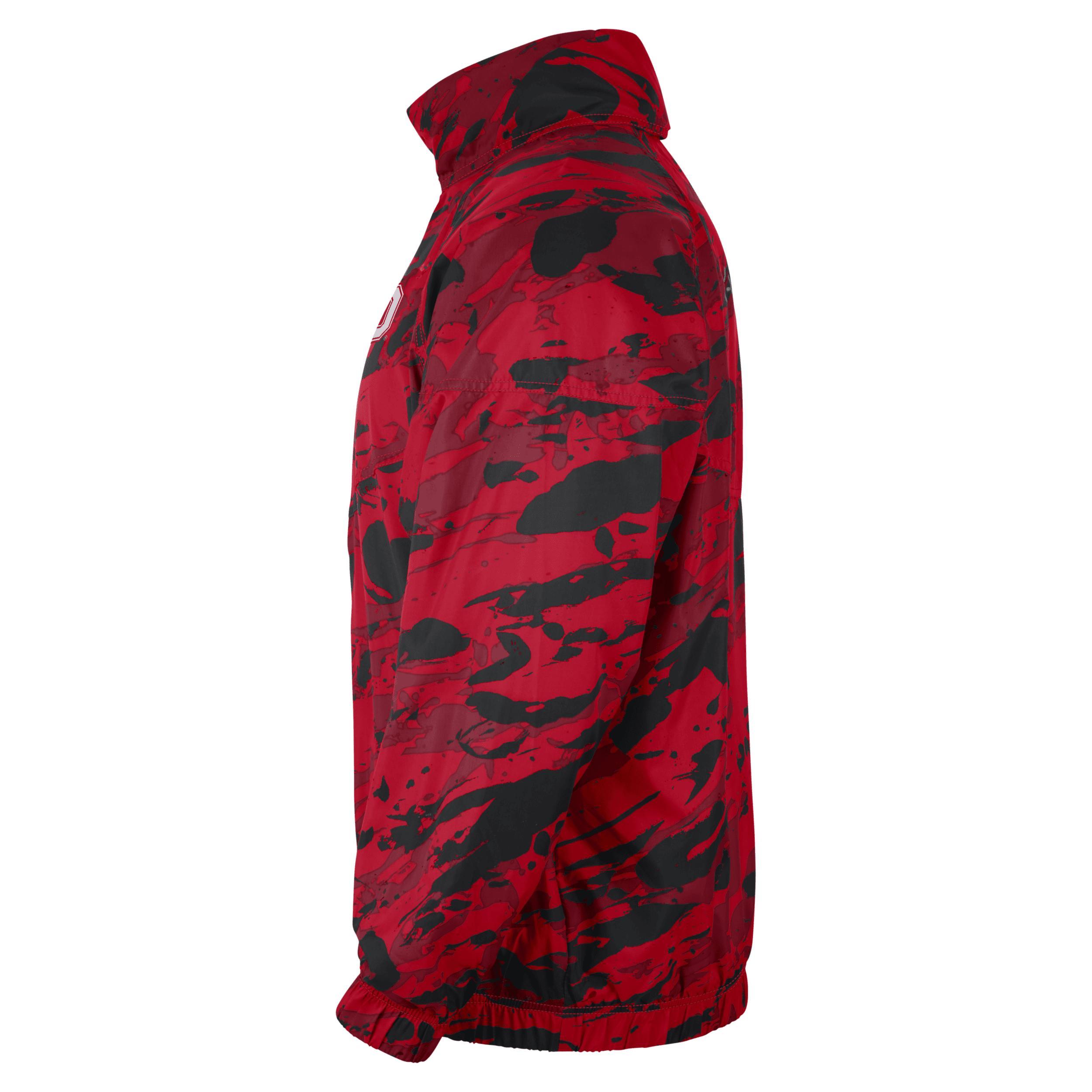 Men's Nike  Scarlet Ohio State Buckeyes Anorak Half-Zip Jacket, Size: Medium, Red Product Image
