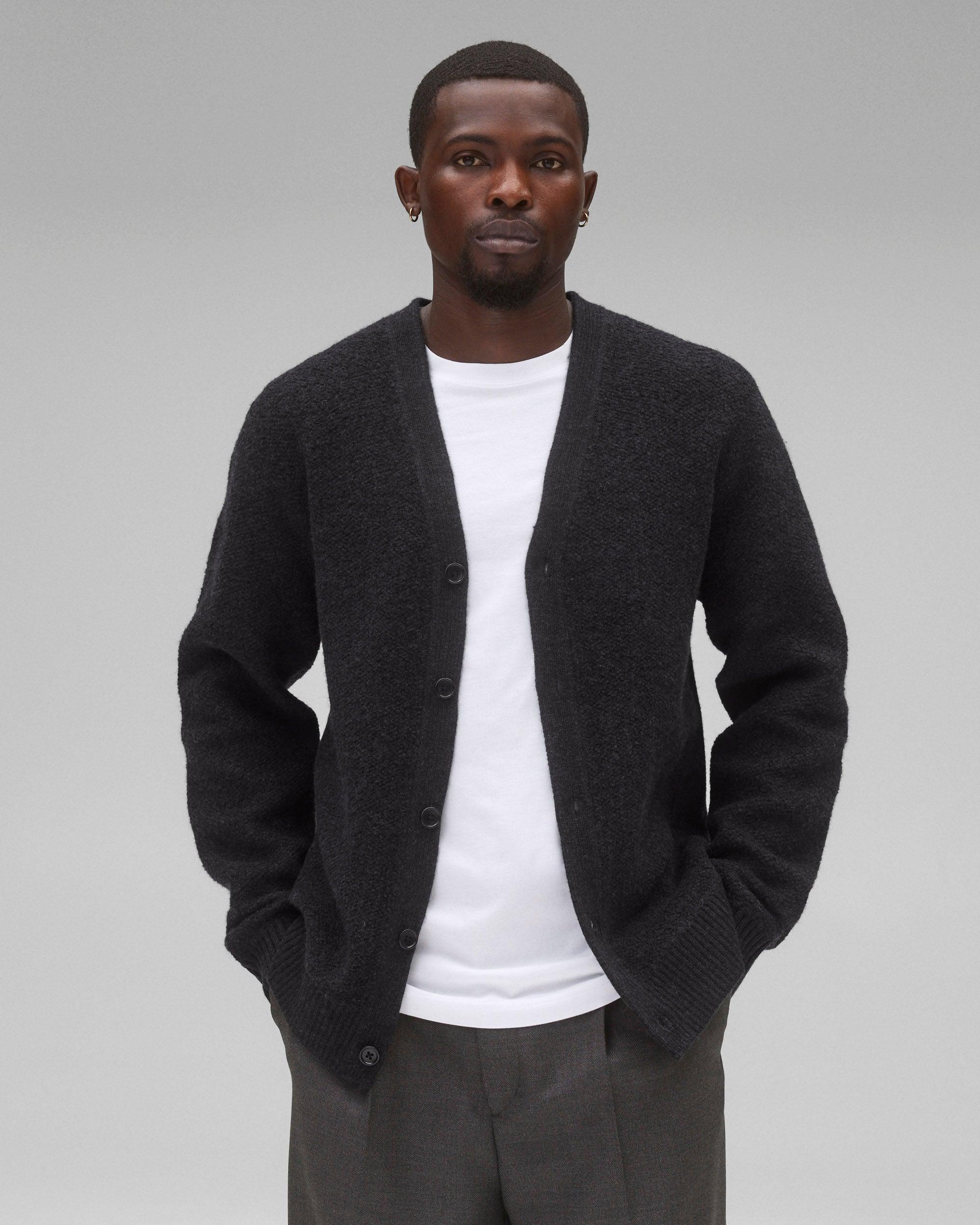 Textured Boucle Turf Cardigan Male Product Image