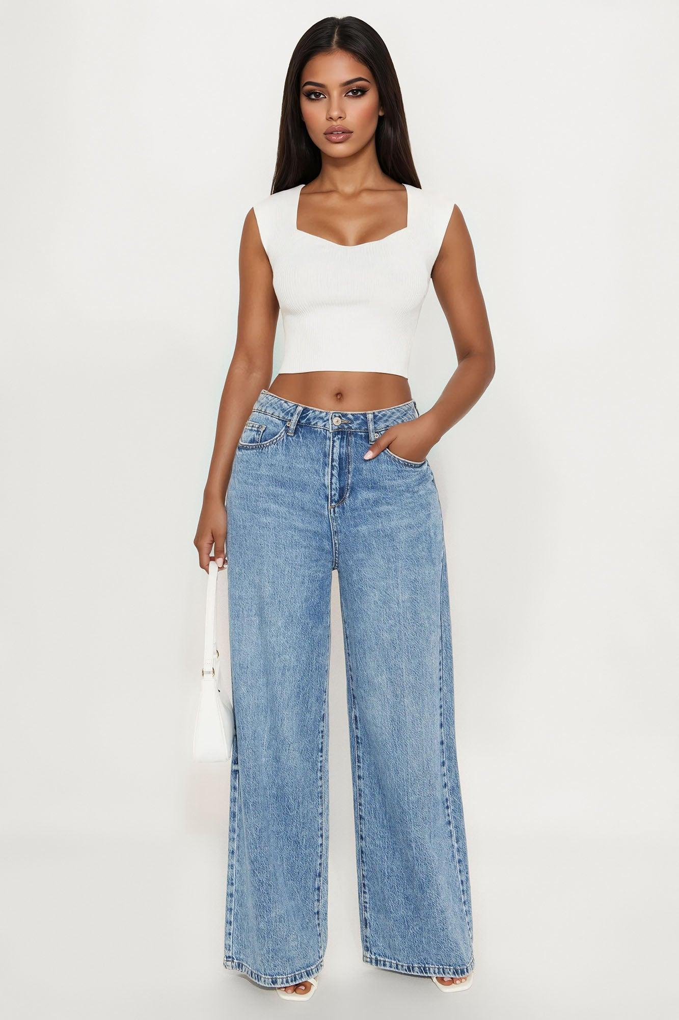 Hug Me Sweater Top - Off White Product Image