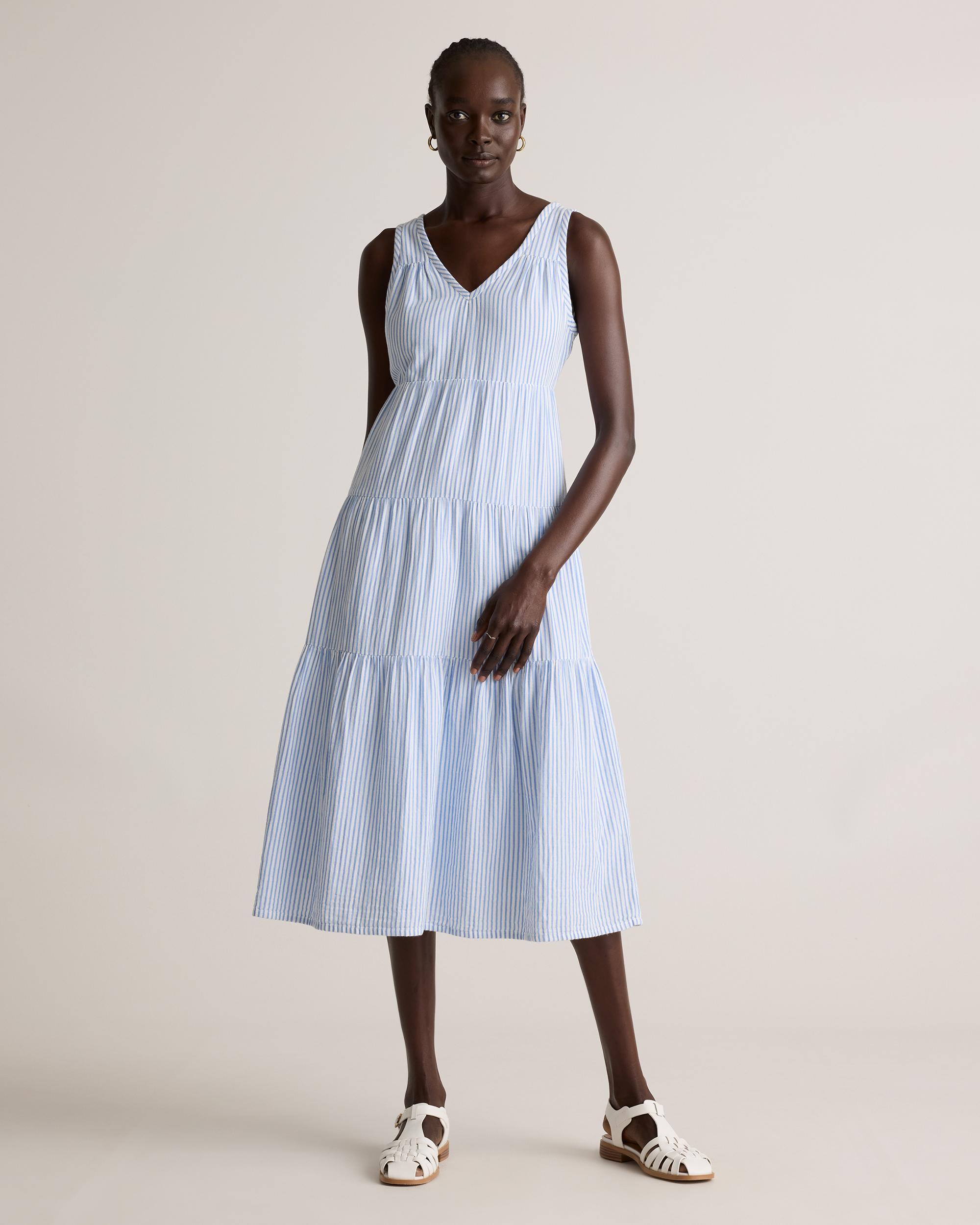 Quince | Women's Gauze Tiered Maxi Dress Size XS, Organic Cotton Product Image