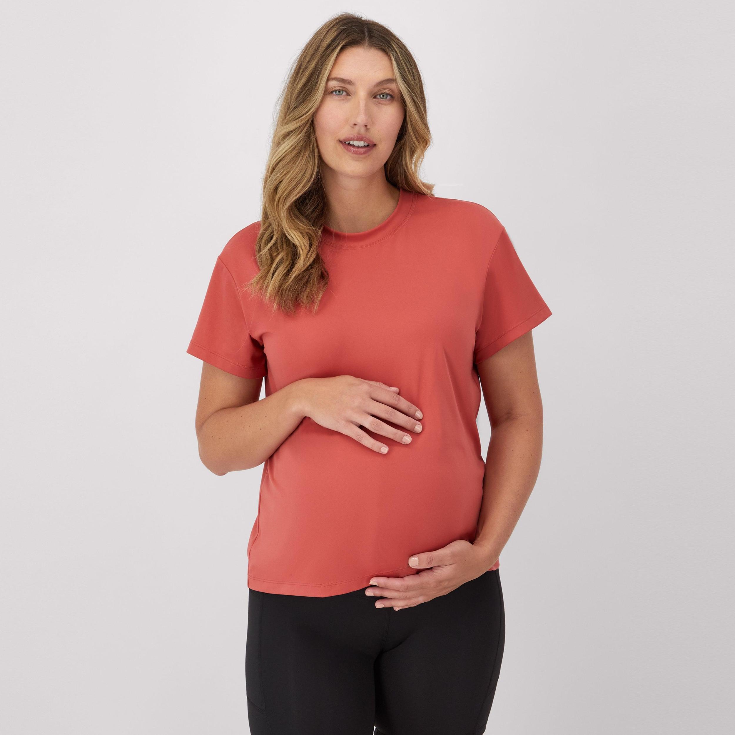 Hanes Maternity Womens Short Sleeve T-Shirt Black 2XL Product Image