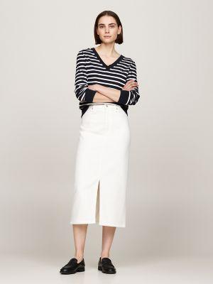 Cotton Jersey V-Neck Sweater Product Image