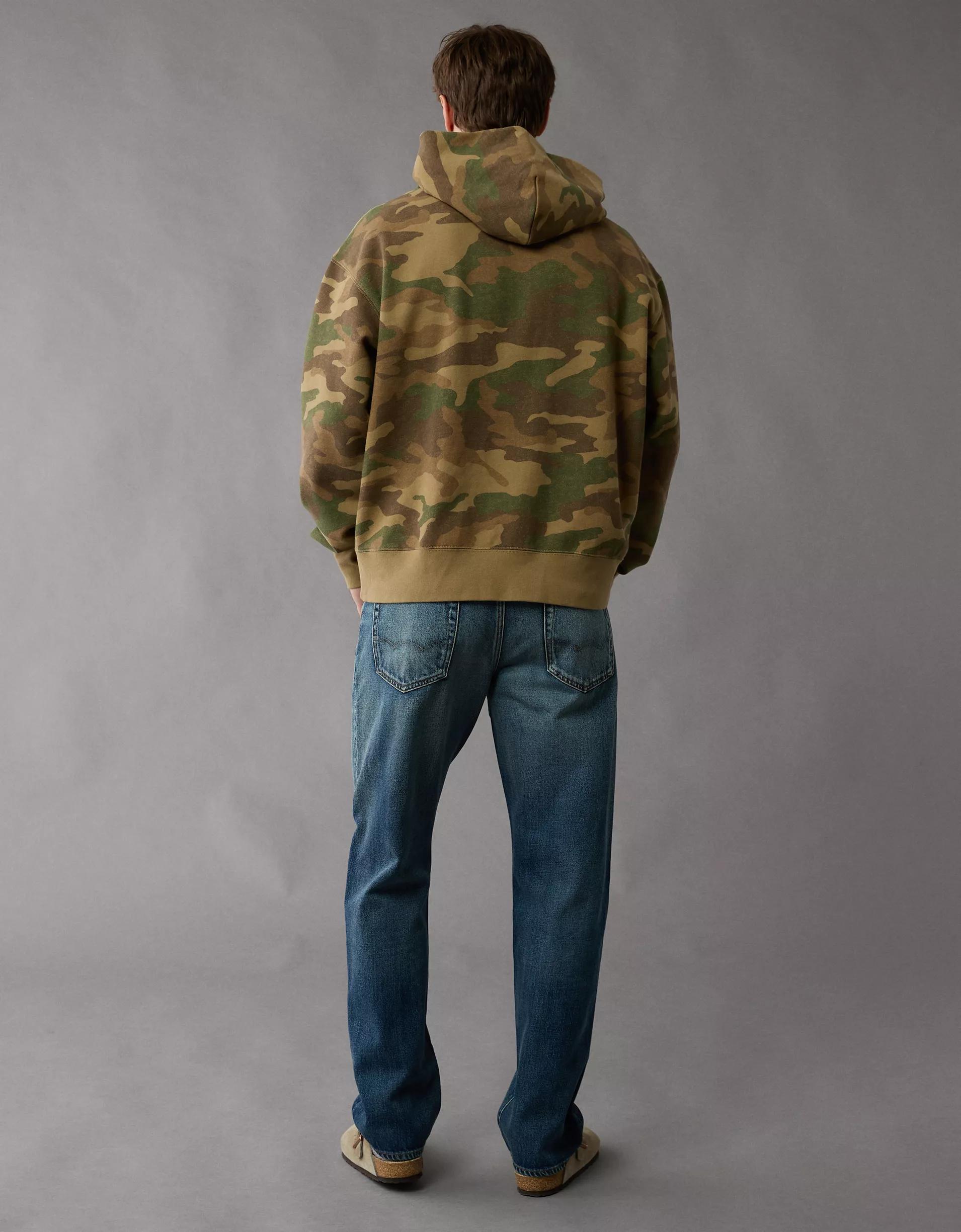 AE Laidback Luxe Heavyweight Camo Hoodie Product Image