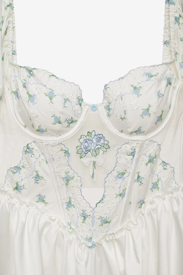 Budding Blossom Sleep Romper — Blue Product Image