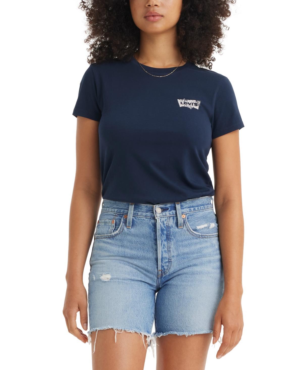 Women's Levi's® Logo Perfect Tee, Size: XS, Housemark Smokestack Product Image
