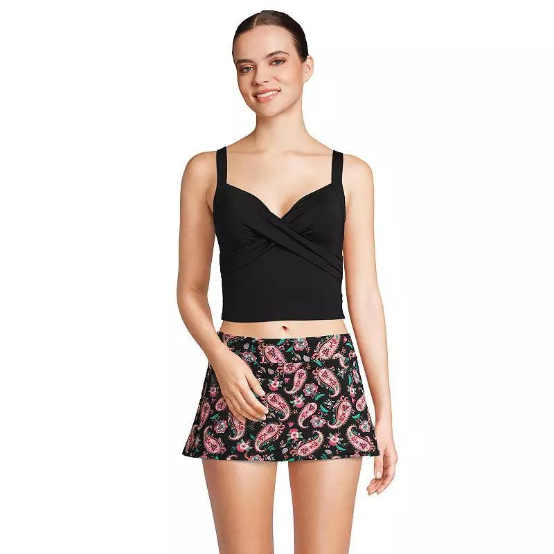 Women's Lands' End Chlorine Resistant Wireless Cropped Tankini Top, Size: 4, Deep  Blue Product Image
