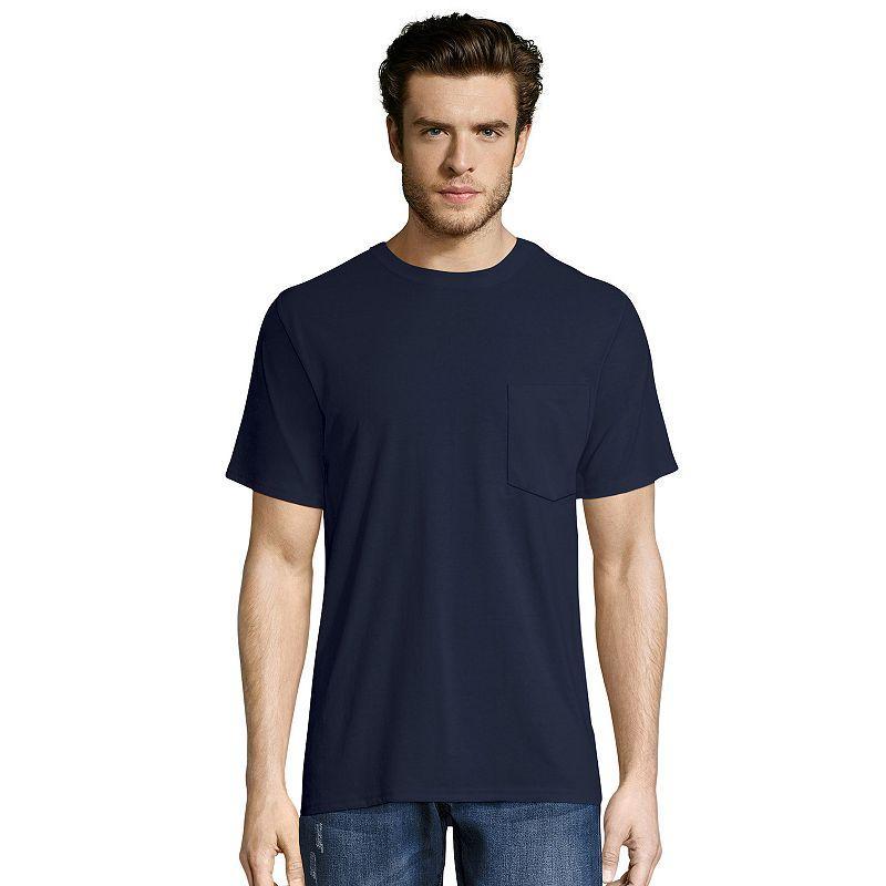 Men's Hanes® Workwear 2-pack Pocket Tee, Size: Medium, Black Product Image