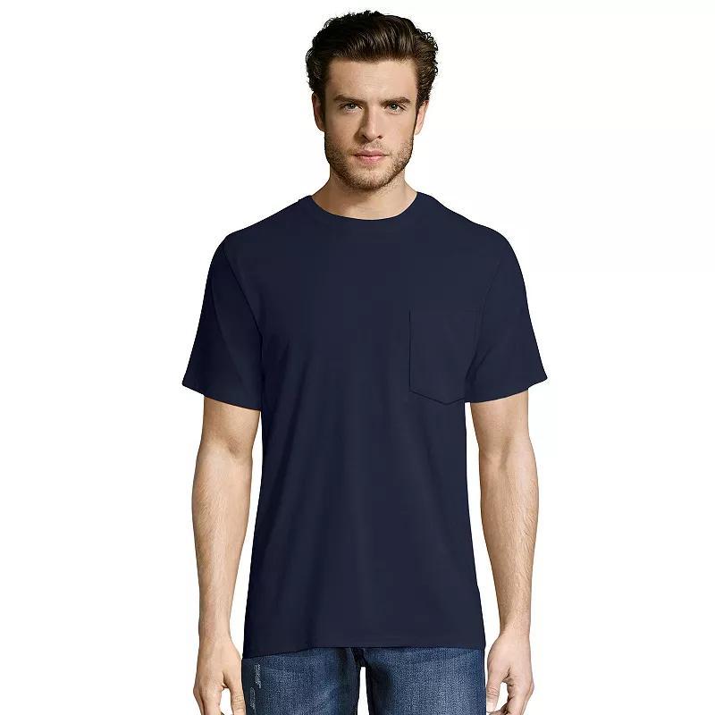 Men's Hanes® Workwear 2-pack Pocket Tee, Size: Medium, Black Product Image