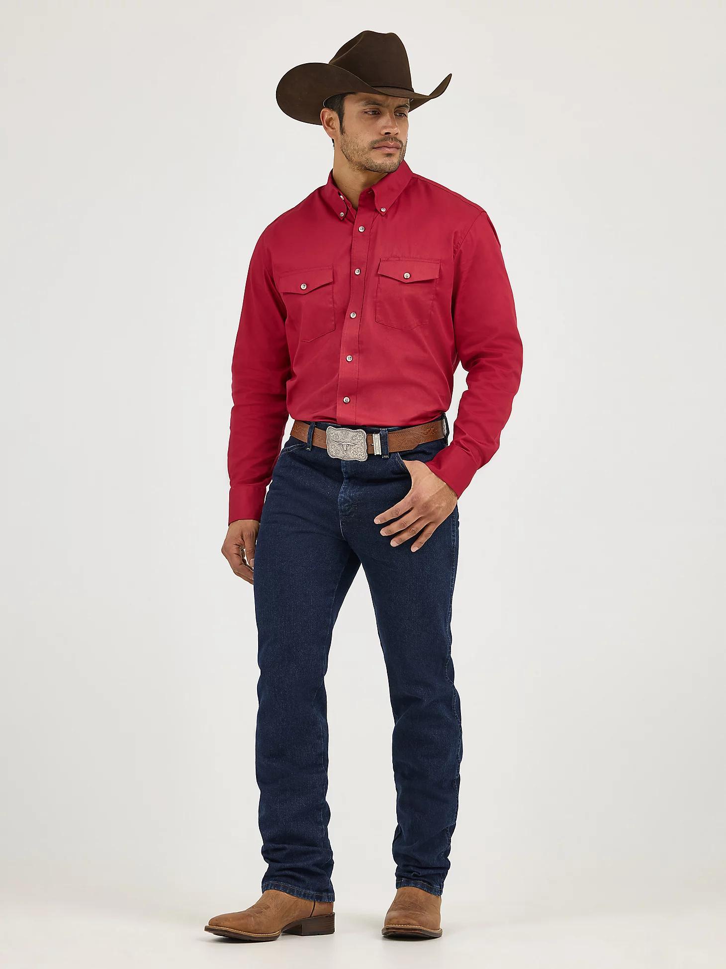 Painted Desert® Long Sleeve Button Down Lightweight Solid Twill Shirt | Men's SHIRTS | Wrangler® Product Image