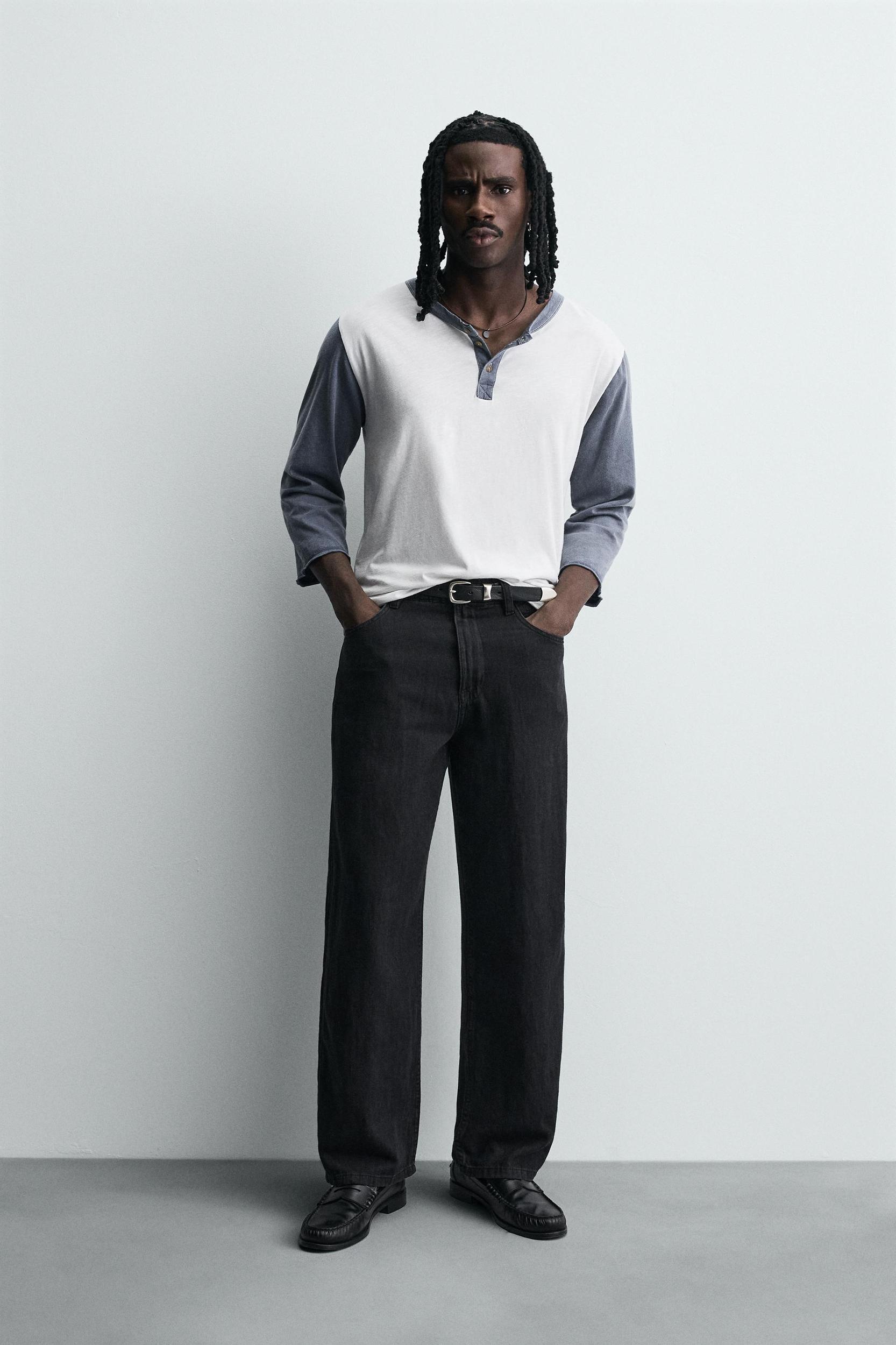LIGHTWEIGHT LOOSE WIDE FIT JEANS Product Image