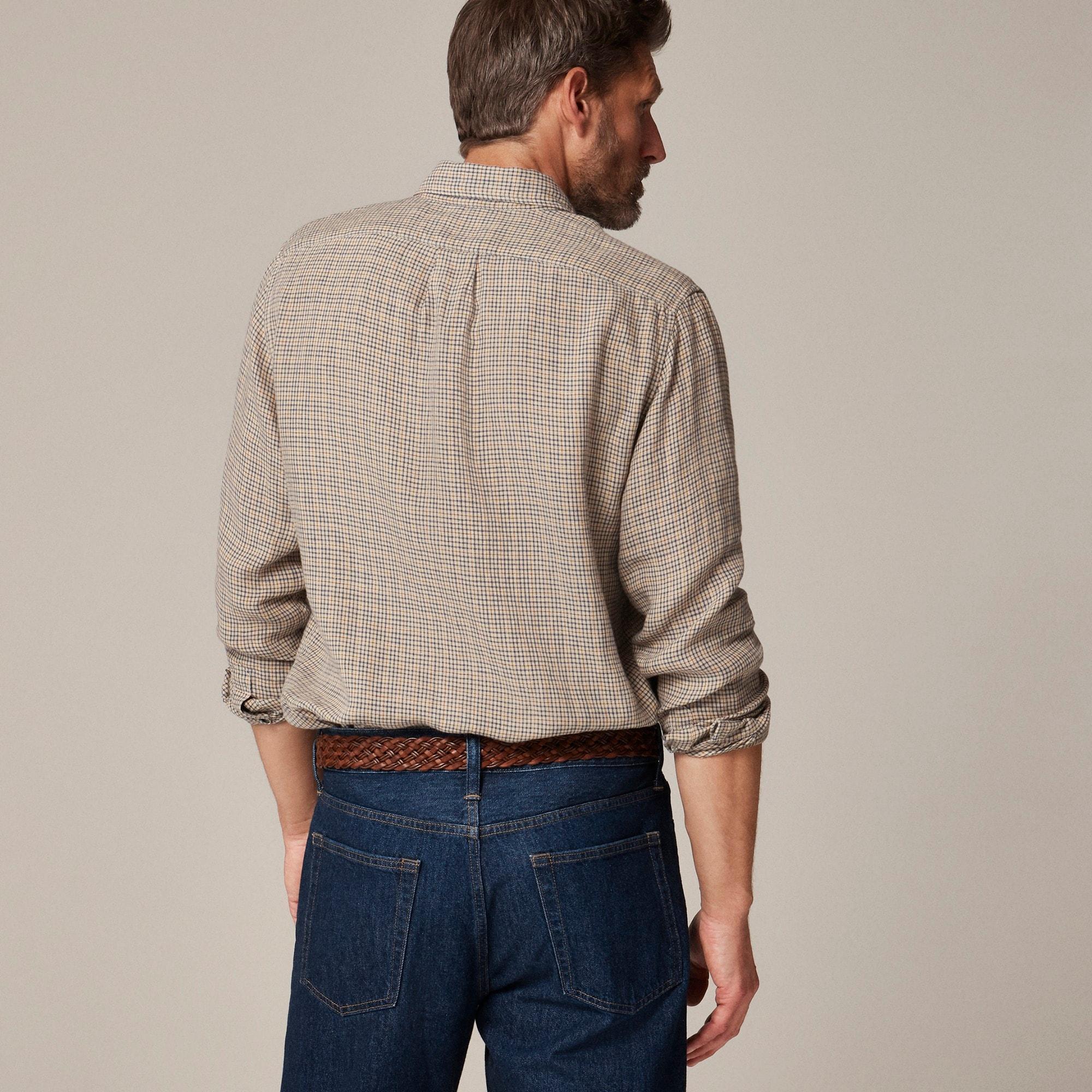 Baird McNutt Irish linen point-collar shirt Product Image