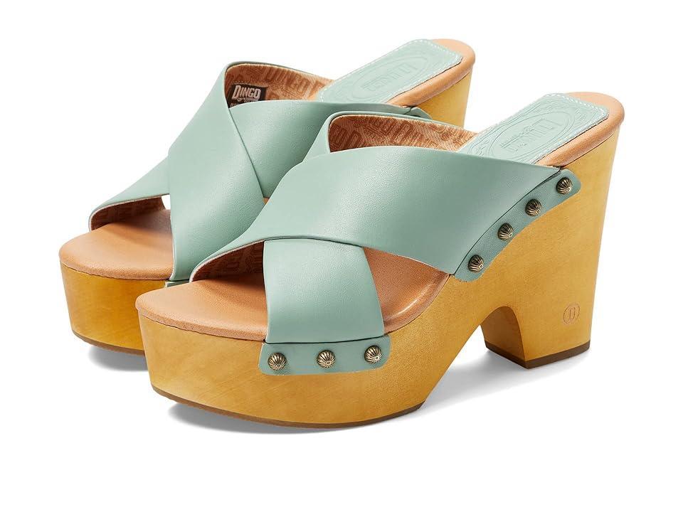 Dingo Driftwood Womens Leather Platform Sandals Product Image