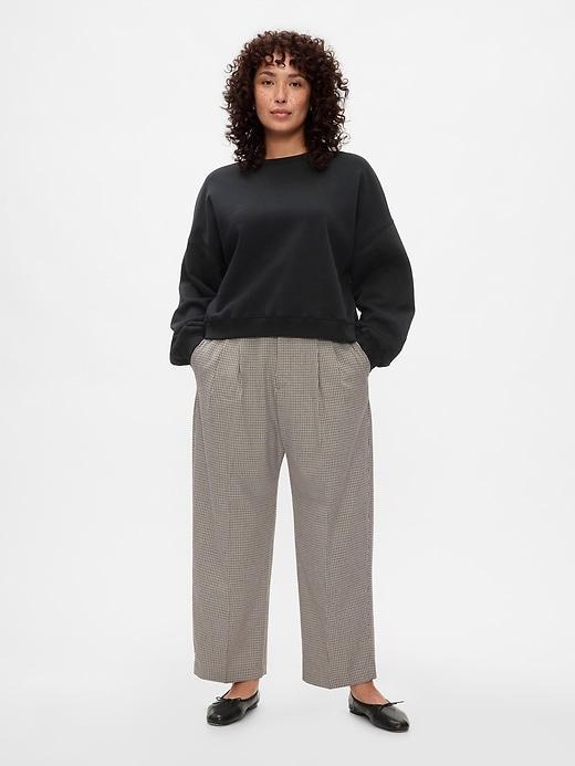 365 High Rise Brushed Twill Pleated Taper Trousers Product Image