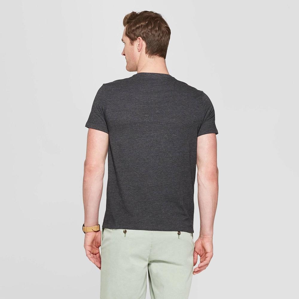 Men's Every Wear Short Sleeve V Neck T-Shirt - Goodfellow & Co™ Railroad M: Cotton Blend, Midweight, Standard Fit, Machine Washable Product Image