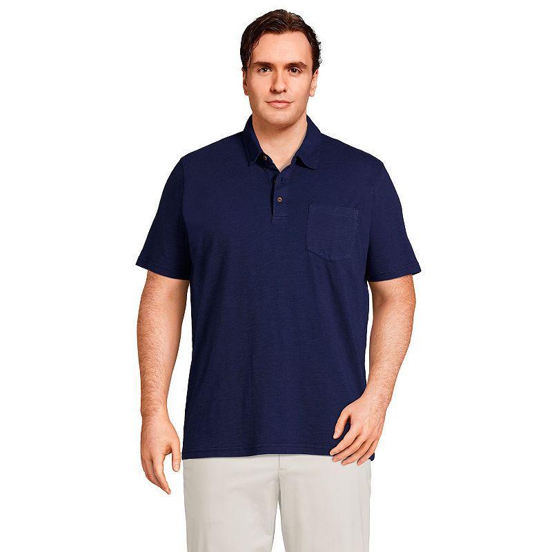 Big & Tall Lands End Slub Pocket Polo, Mens Product Image