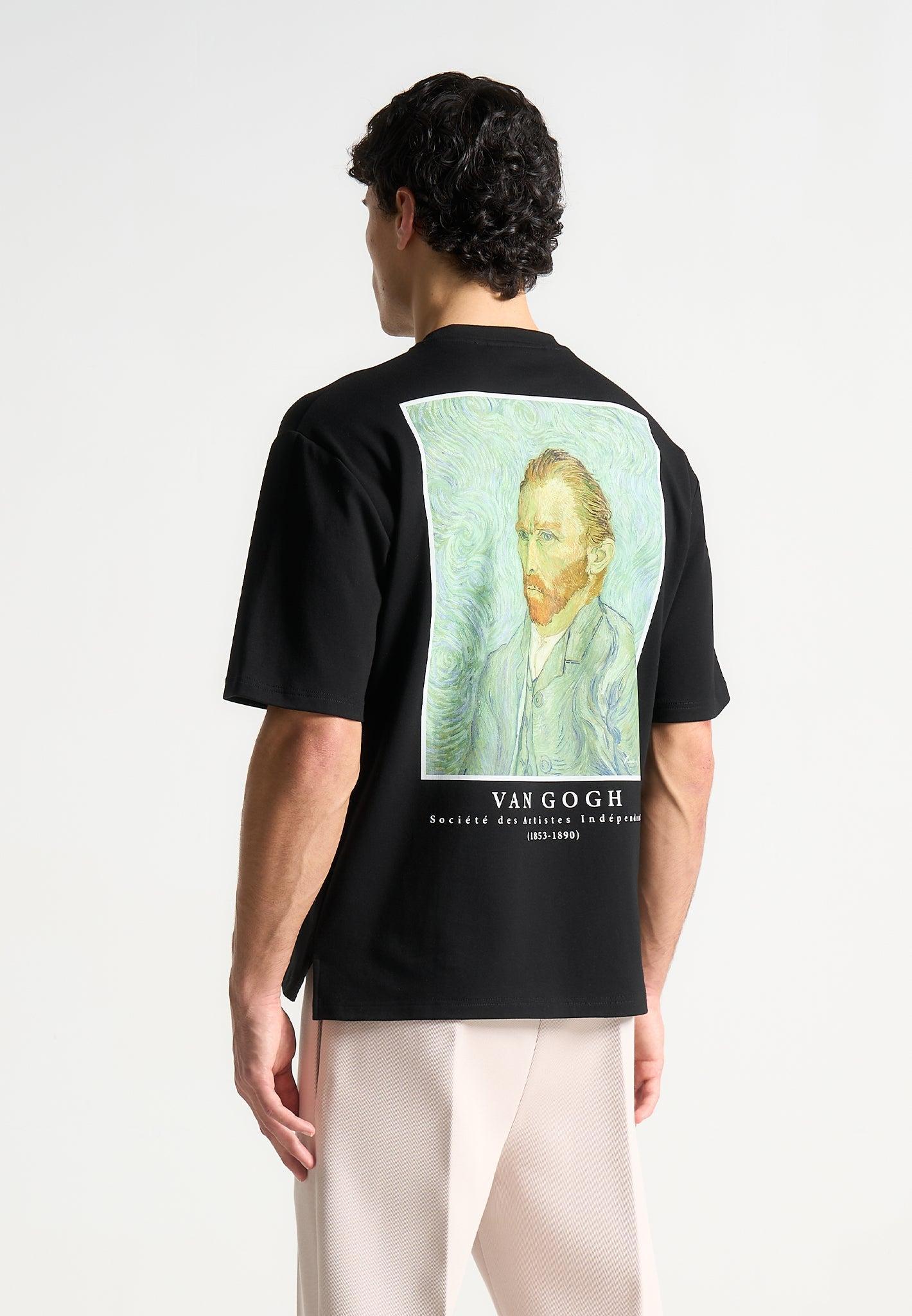 Van Gogh Self Portrait T-Shirt - Black Male Product Image