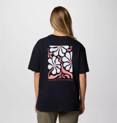 Women's Columbia Rolling Bend Graphic Oversized T-Shirt, Size: XS, Alpenglow Floral Fun Product Image