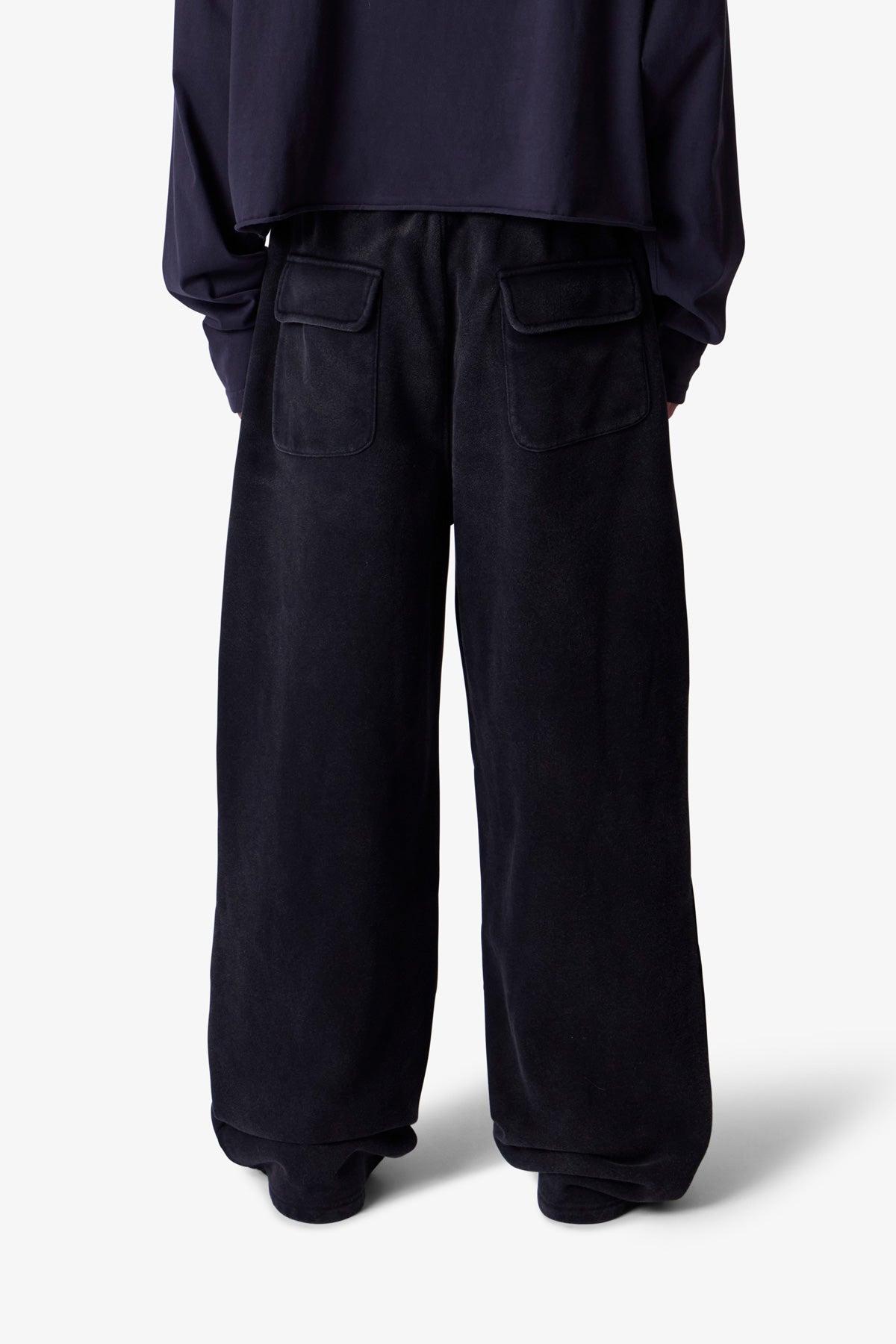 Cross Seamed Sweatpants - Washed Black Product Image