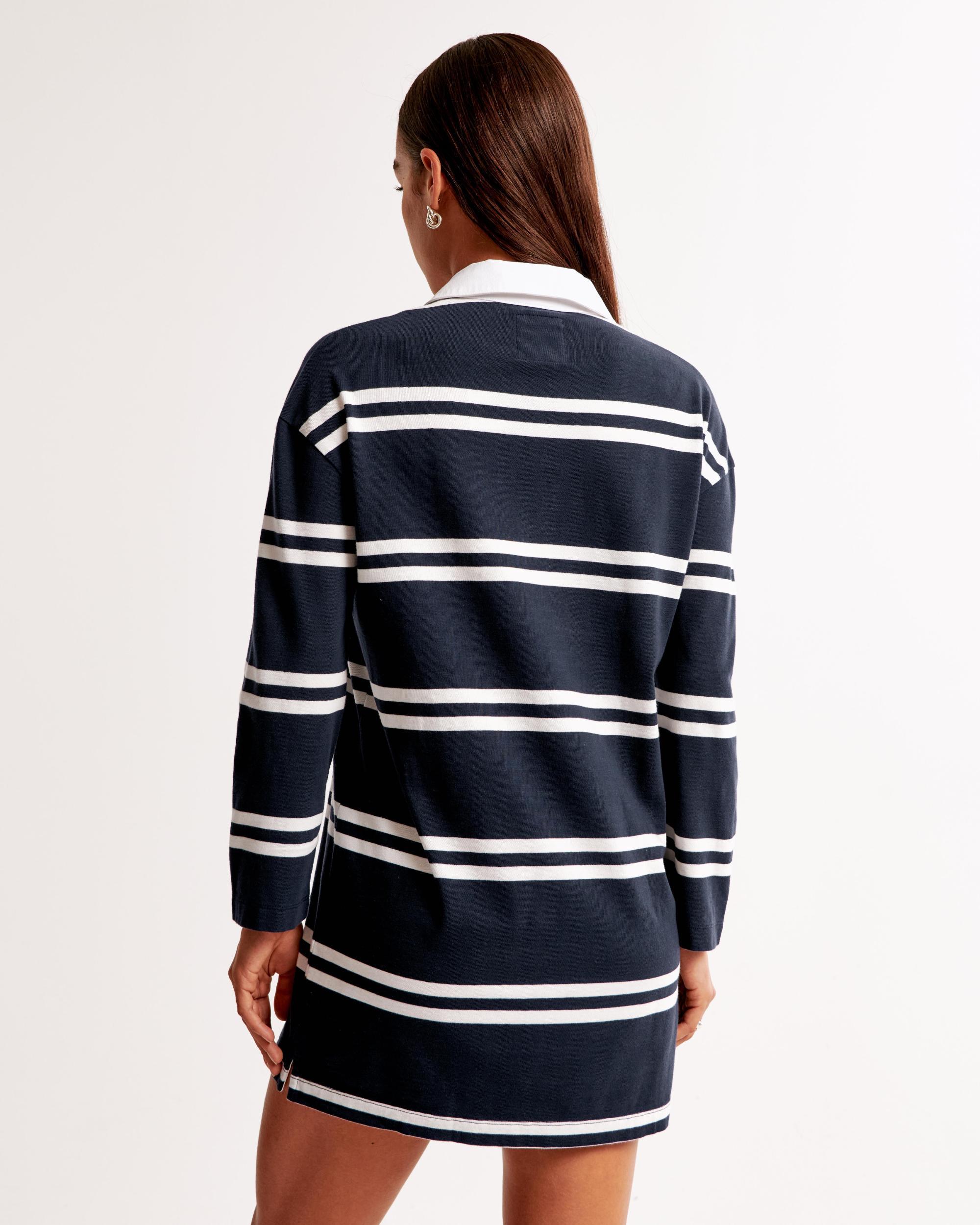Essential Long-Sleeve Rugby Mini Dress Product Image