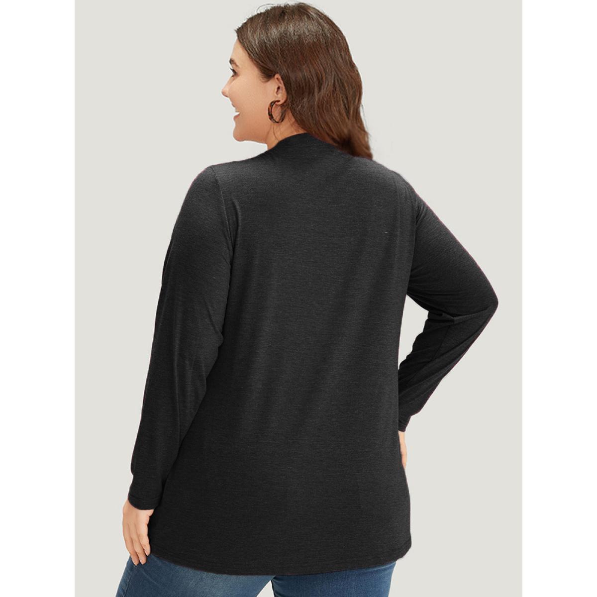 Plus Size Animal & Letter Print Round Neck T-shirt Black Women Casual Printed Occupation Dailywear T-shirts BloomChic 18-20/2X Product Image