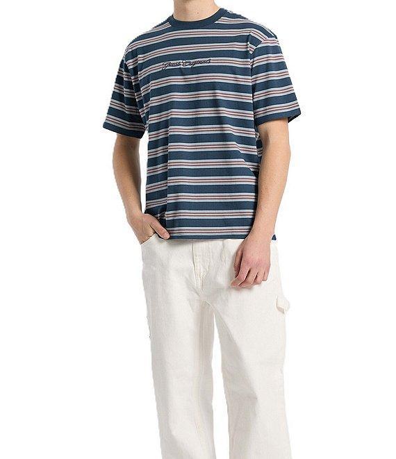 Guess Go Horizontal Stripe Short Sleeve T-Shirt Product Image