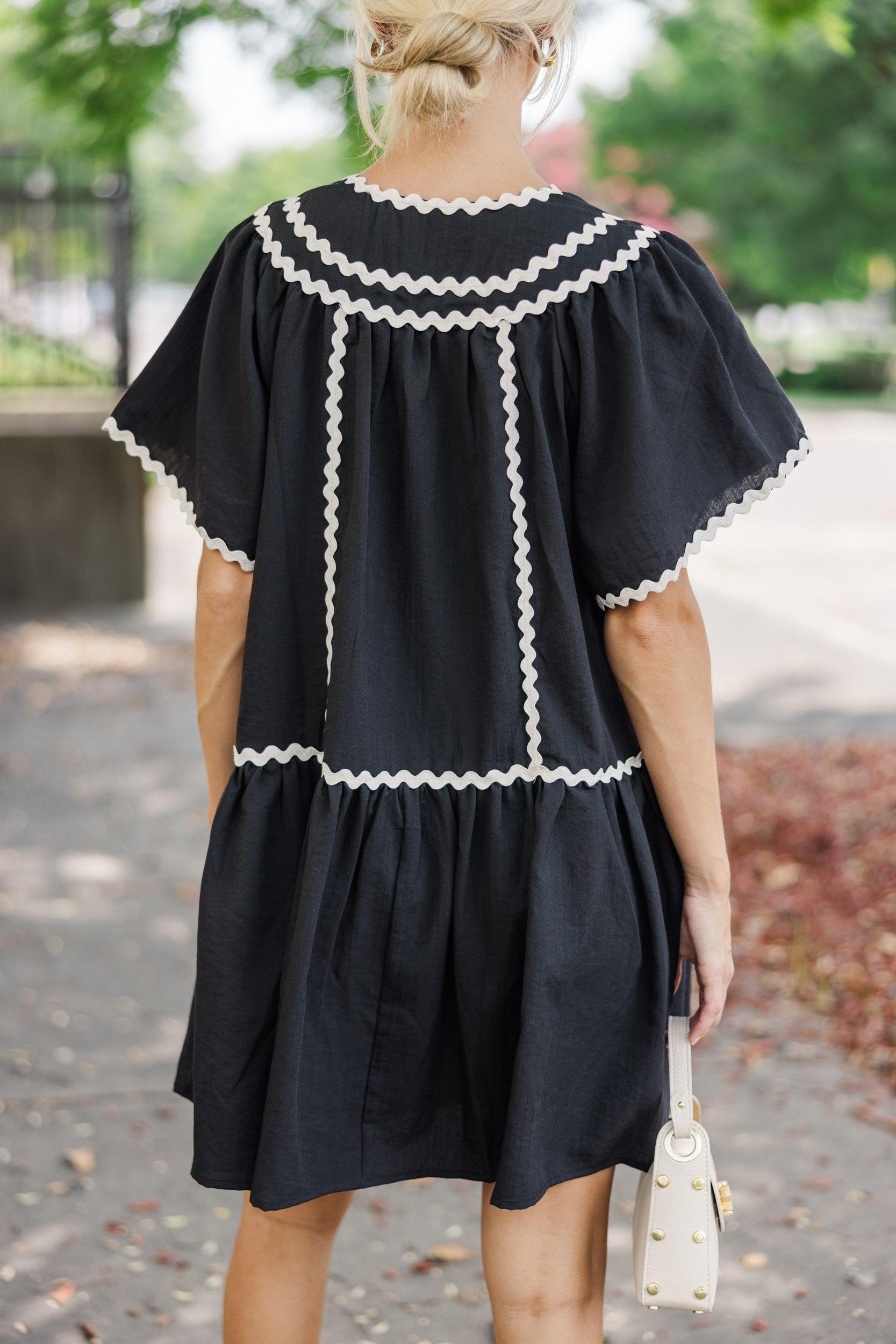 This Time Black Rickrack Dress Female Product Image