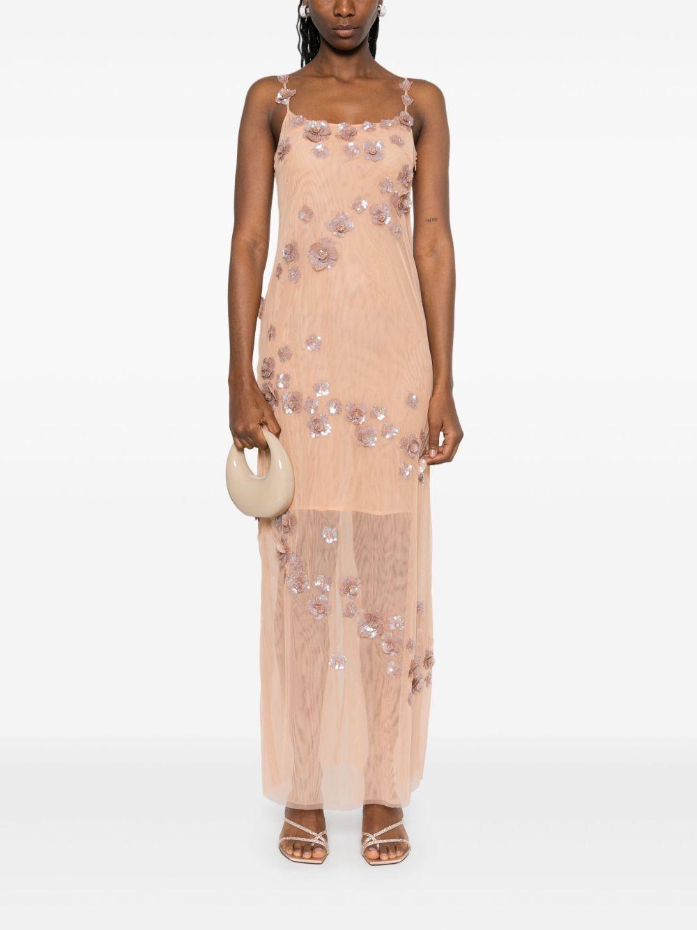 sequin-embellished tulle maxi dress Product Image
