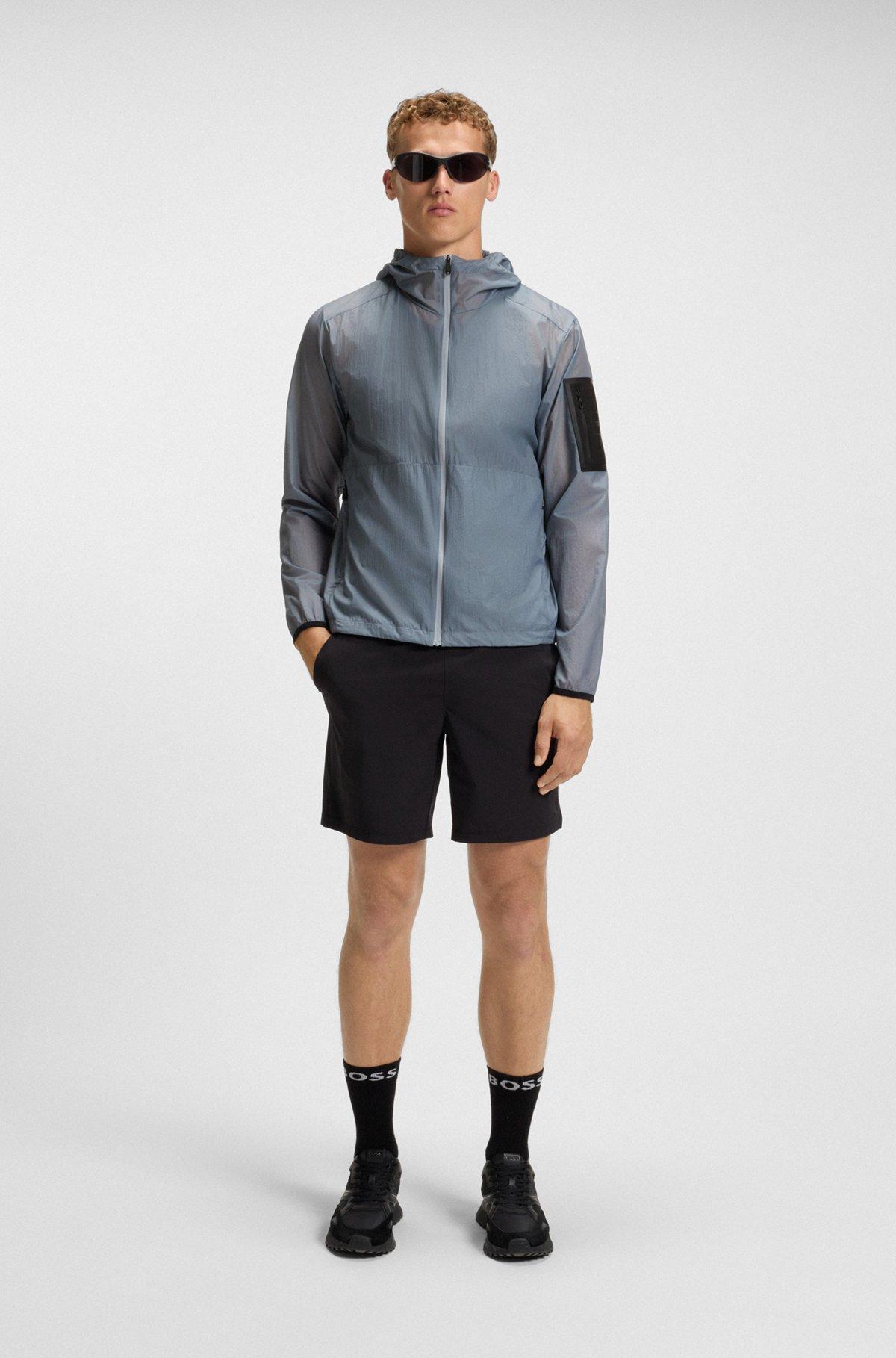 BOSS - Packable water-repellent jacket in lightweight ripstop fabric - Dark Grey Product Image