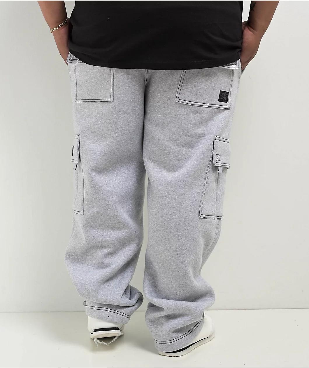 FB County Contrast Grey Cargo Sweatpants Product Image