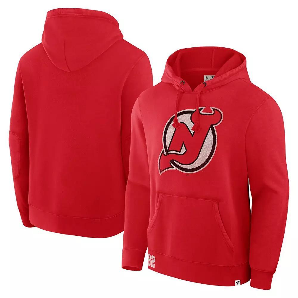 Men's Fanatics Red New Jersey Devils Decades Collection Tradition Fleece Pullover Hoodie, Size: XL, Nhl Red Product Image