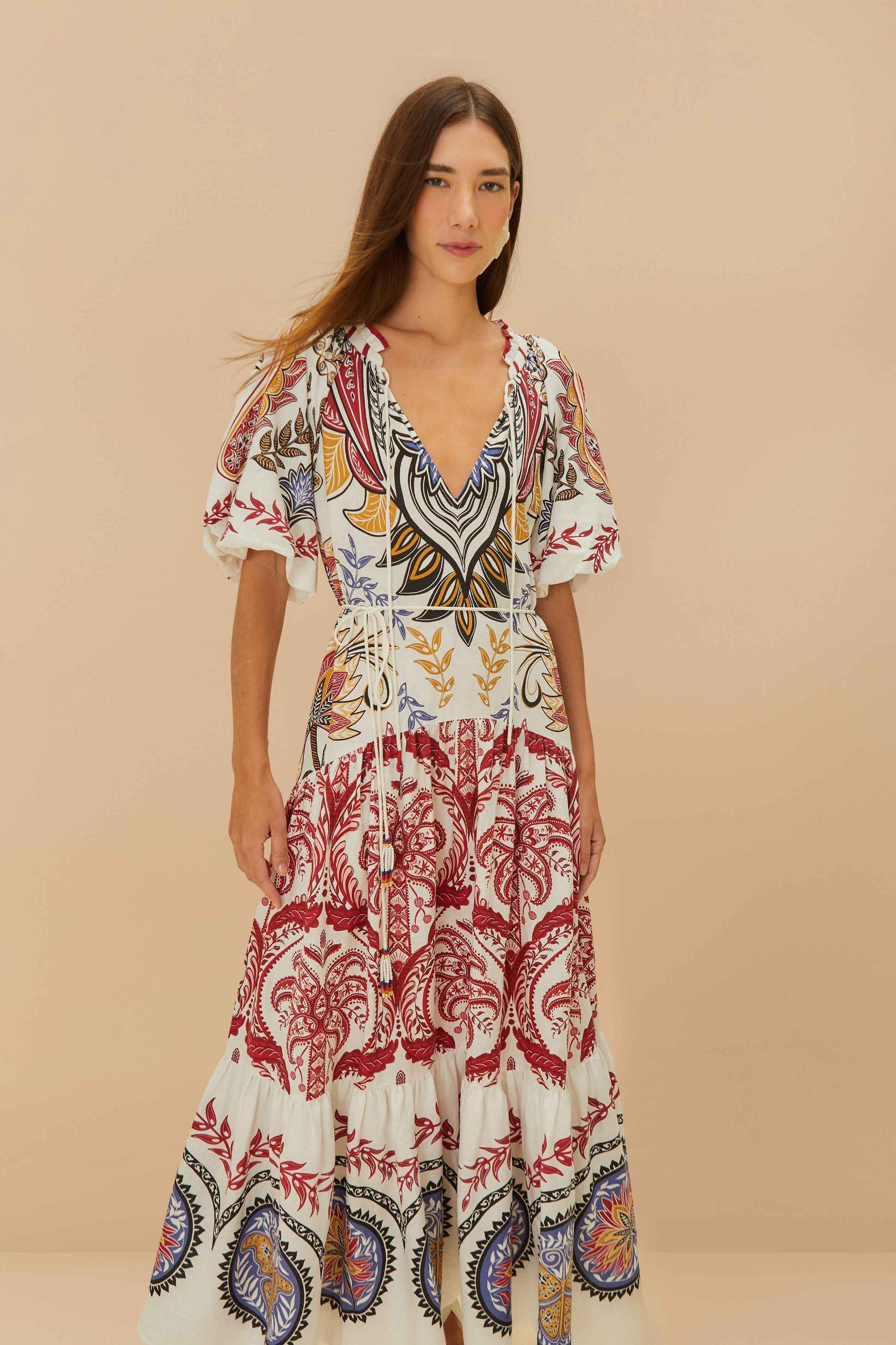 Tropical Camafeu Boho Glam LENZING™ ECOVERO™ Euroflax™ Maxi Dress Product Image