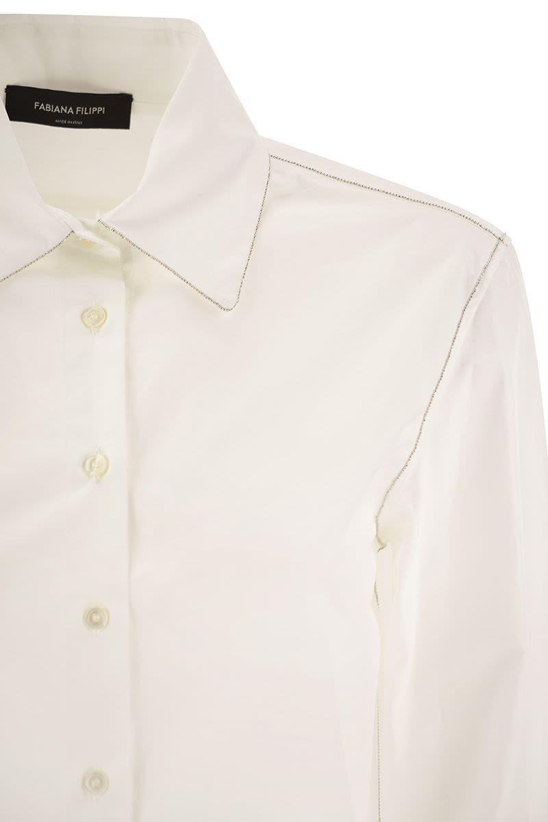 FABIANA FILIPPI Cotton Poplin Shirt In White Product Image