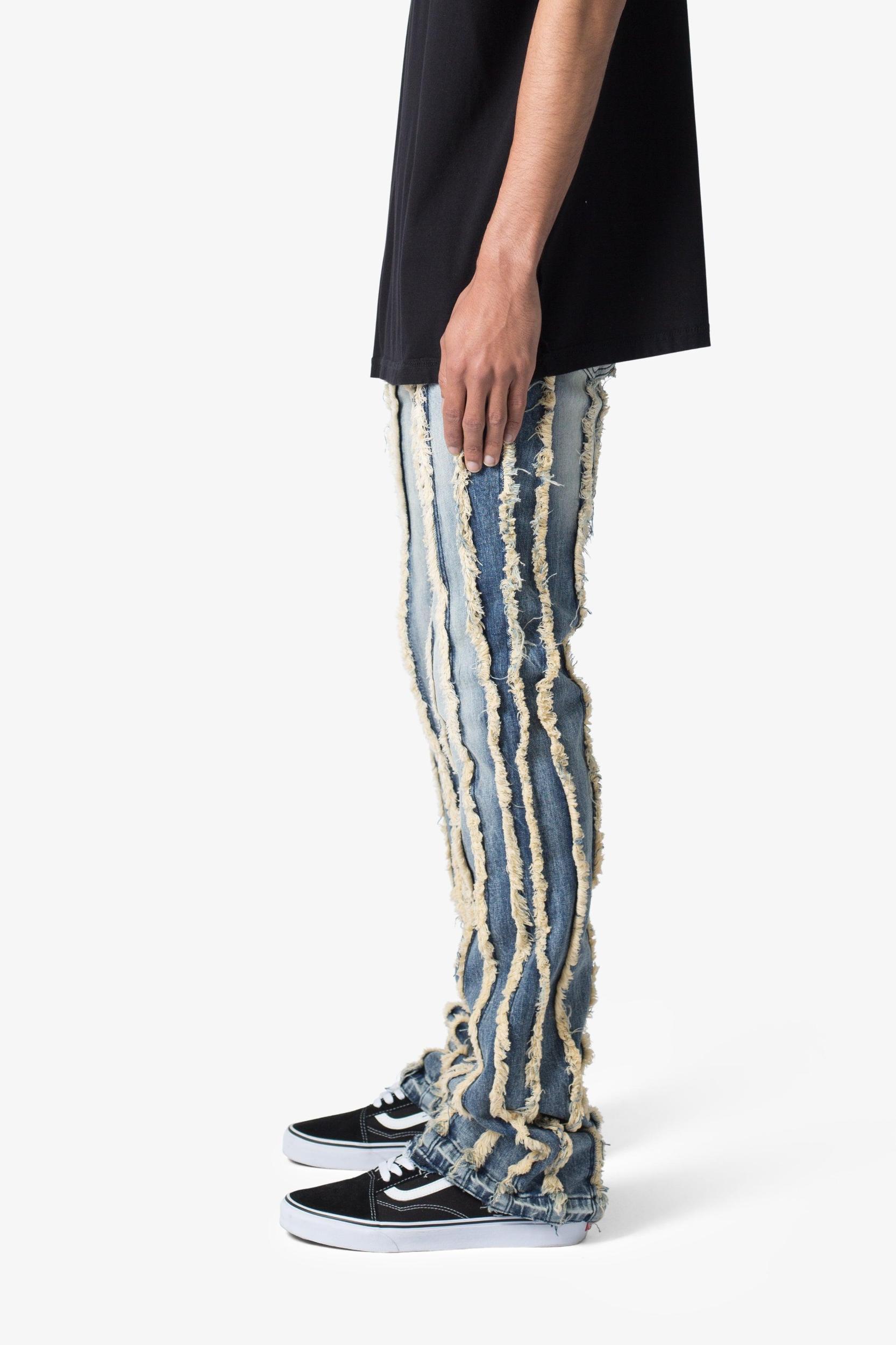 X641 Skinny Stacked Ripped Denim - Medium Blue Product Image