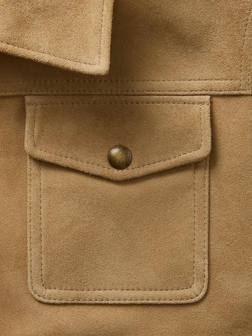 Relaxed Suede Trucker Jacket Product Image