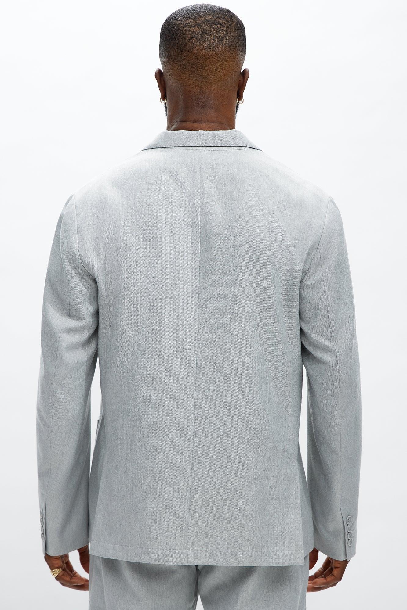 Slim Modern Lightweight Everyday Jacket - Light Grey Product Image