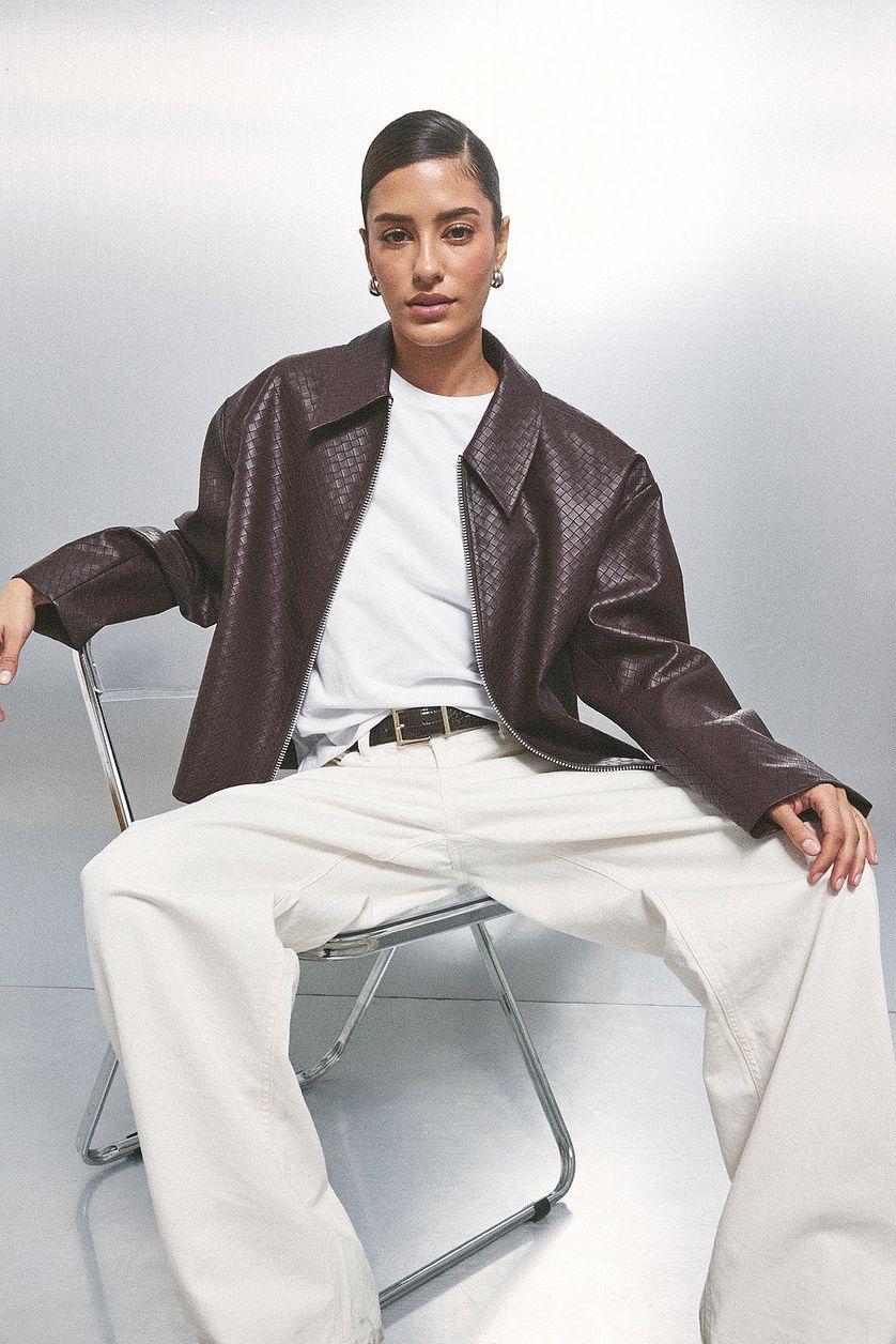 Braided Pu Jacket Product Image
