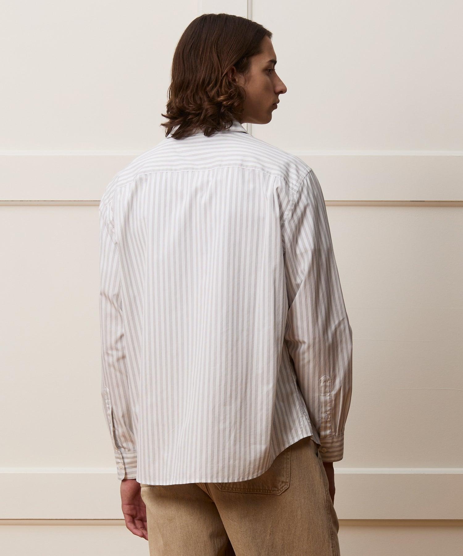 Relaxed Cotton Poplin Point Collar Shirt Product Image
