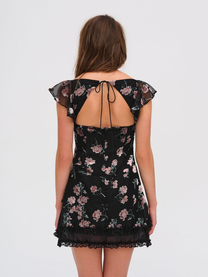 Aigrette Mini Dress — Black Product Image
