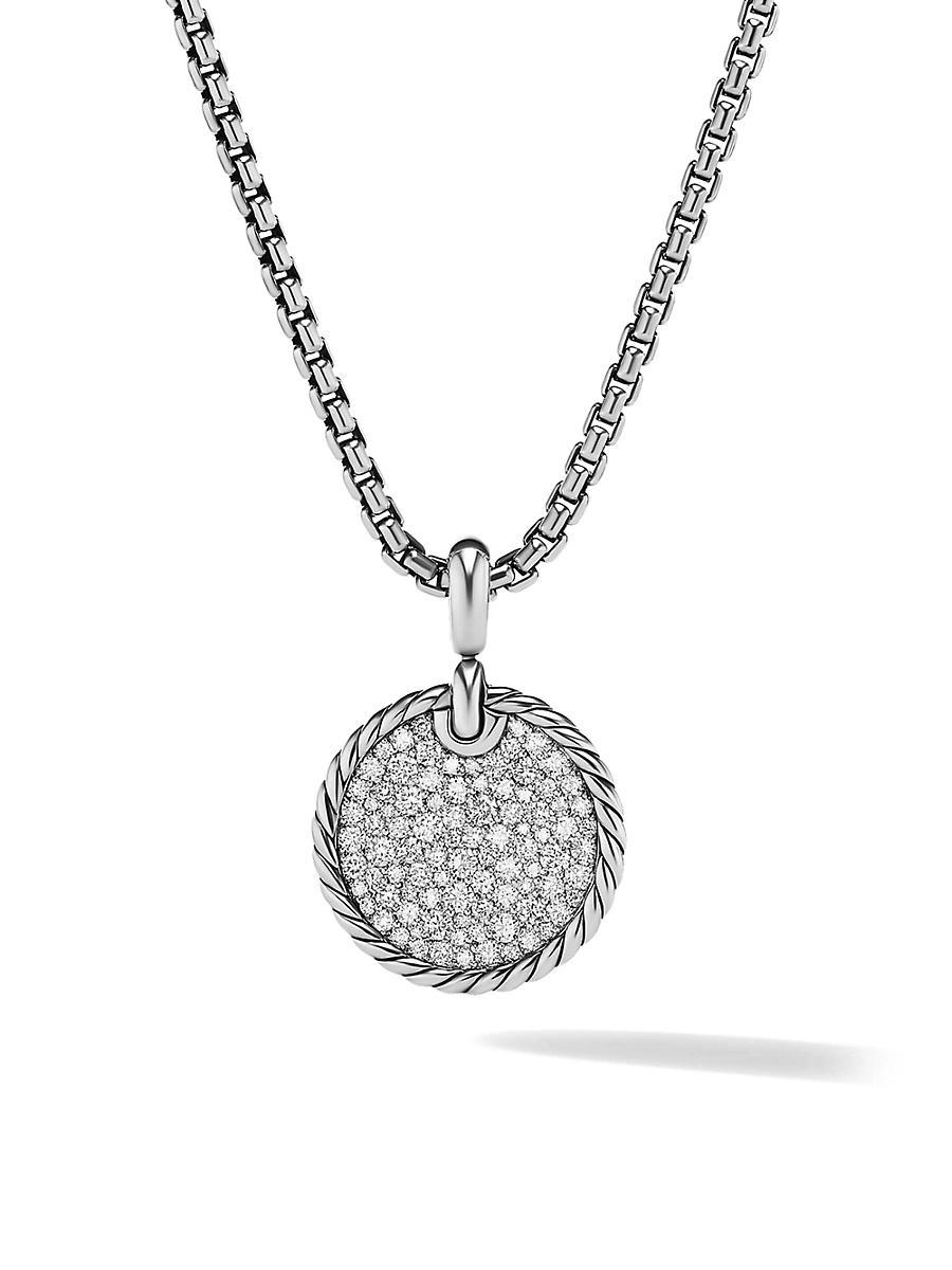 Womens DY Elements Disc Pendant With Pav Diamonds Product Image