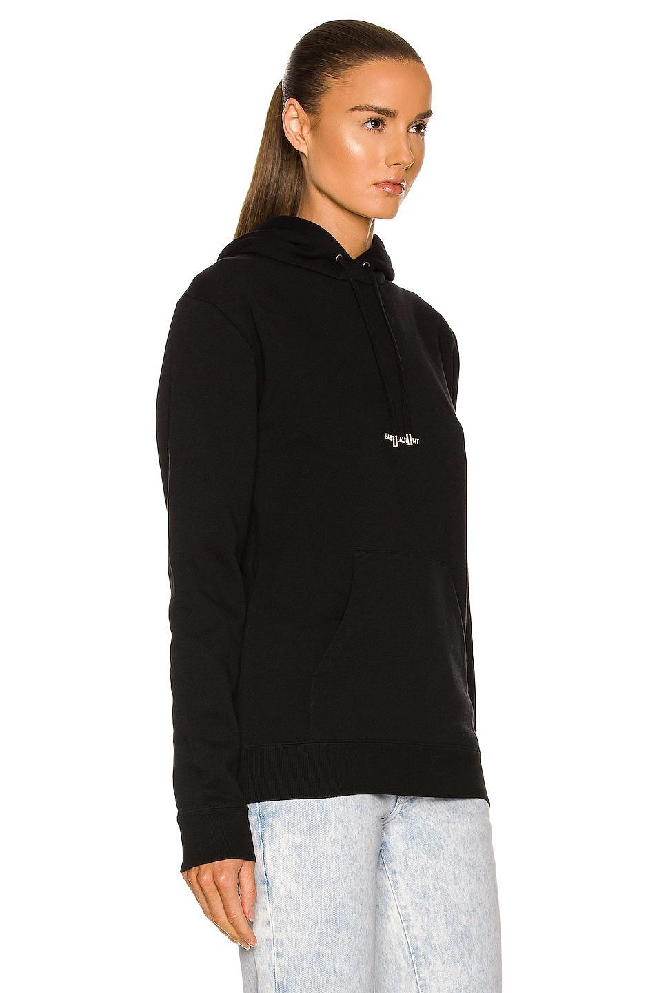Saint Laurent Logo Sweatshirt in Black Product Image