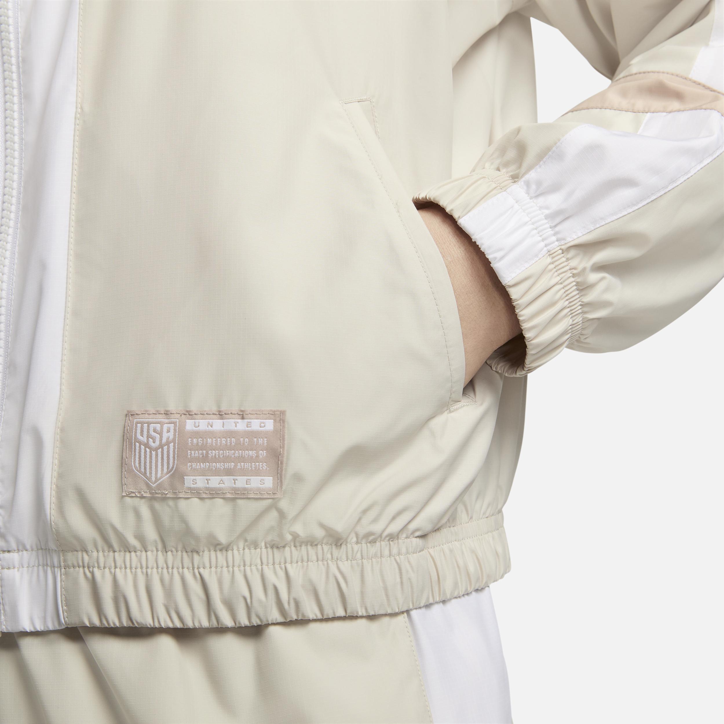 Womens Nike Tan Usmnt Essential Full-Zip Jacket Product Image