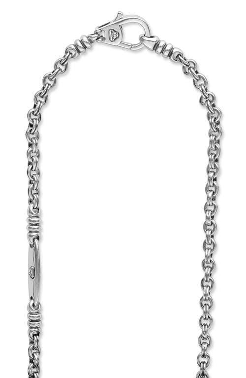 Lagos Mens Sterling Silver Anthem Double Link Caviar Chain Necklace, 20 - Exclusive Product Image
