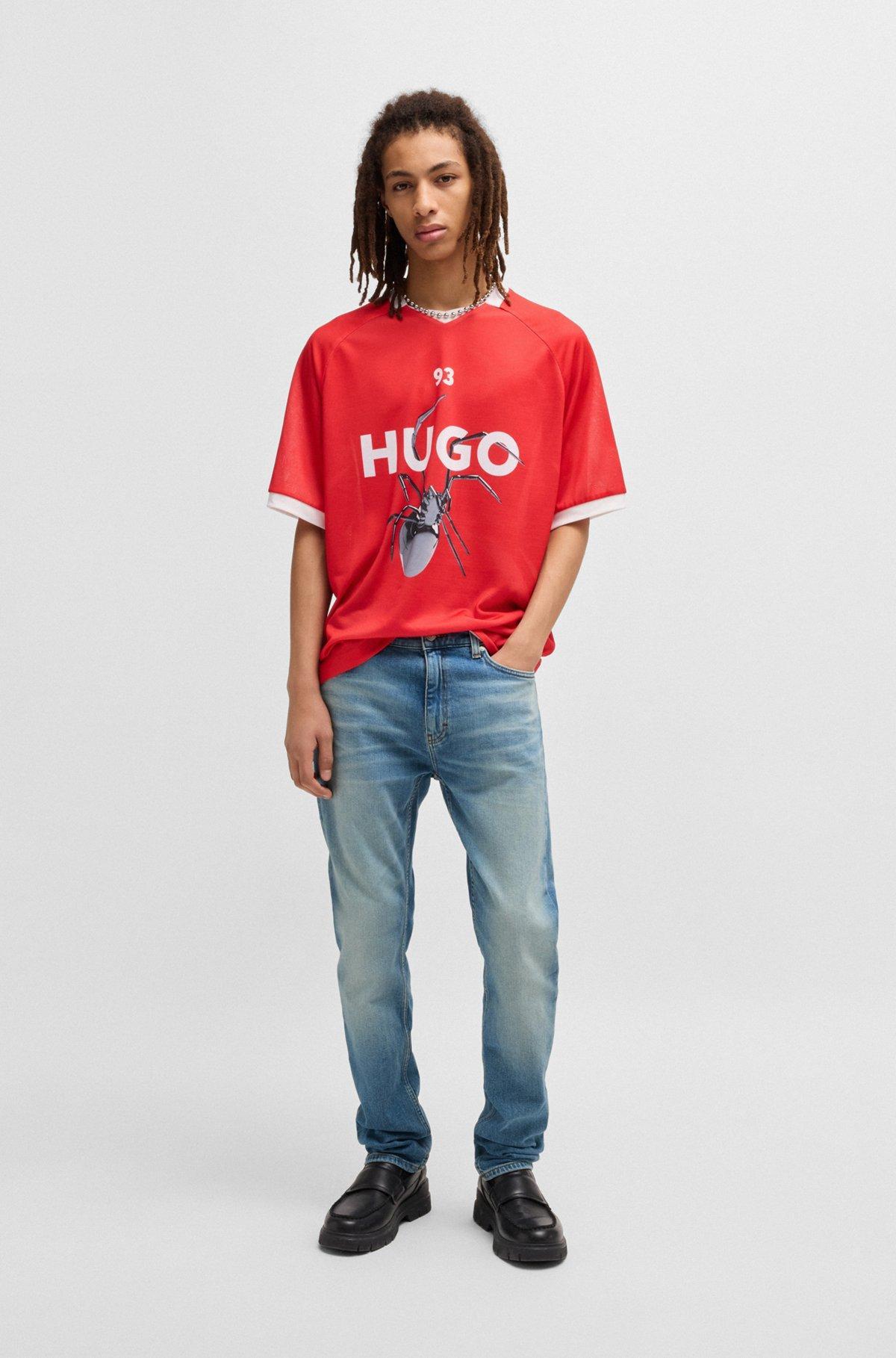 Slim-fit jeans in mid-blue stretch denim Product Image