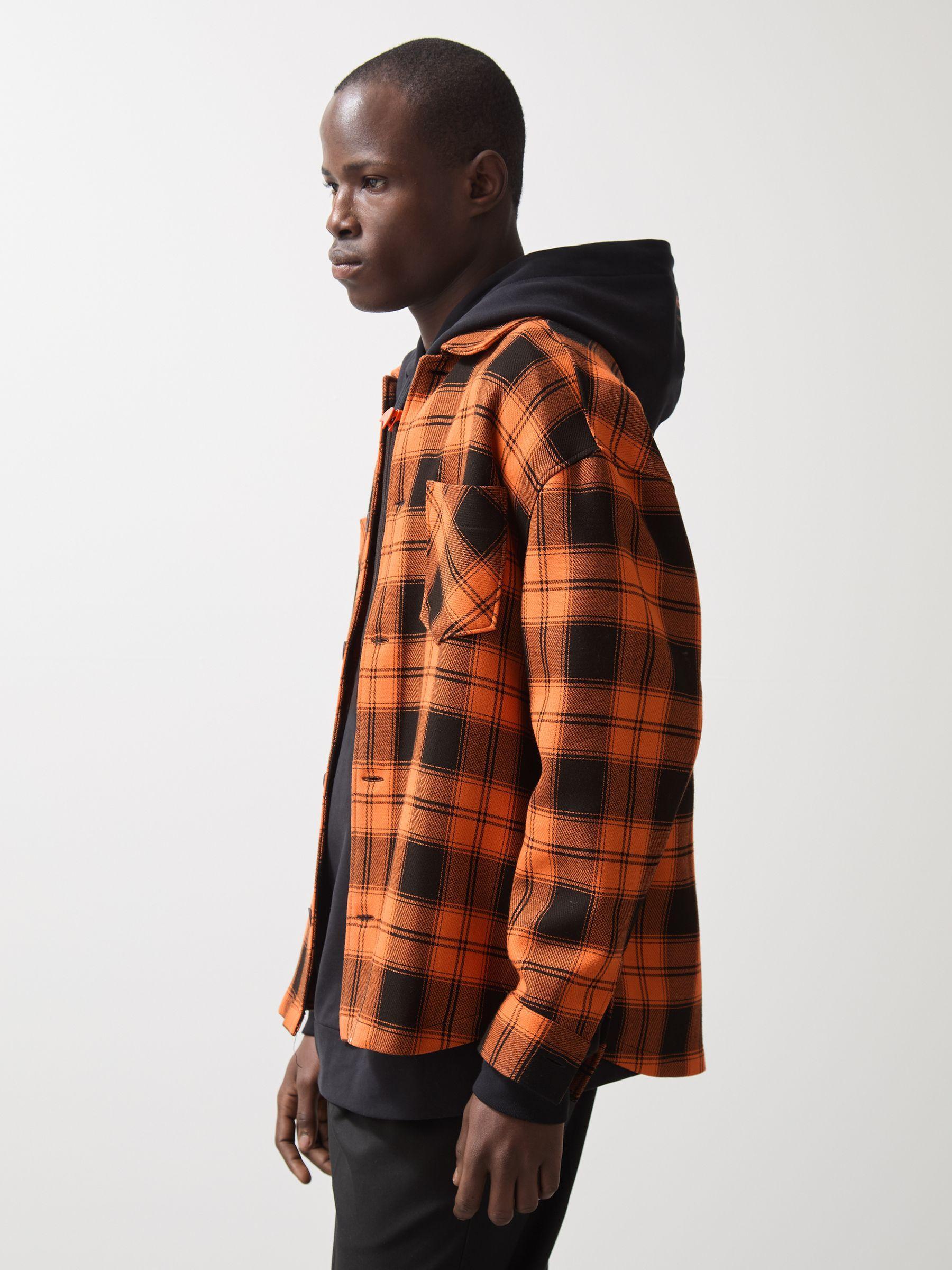 McLaren F1 Team Check Logo Overshirt in Papaya Orange/Black Product Image