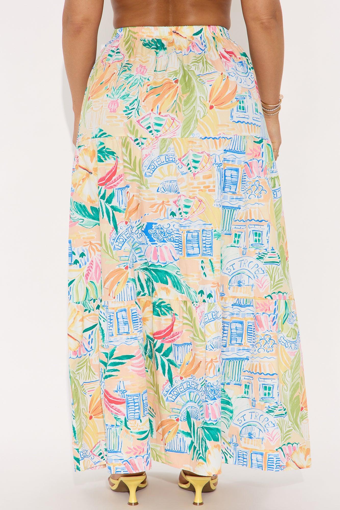 San Tropez Midi Skirt - Multi Color Product Image