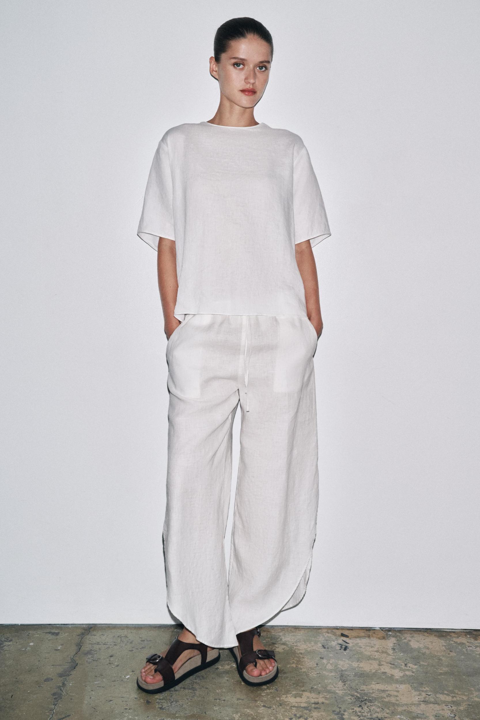 ZW COLLECTION LINEN TIE TOP Product Image