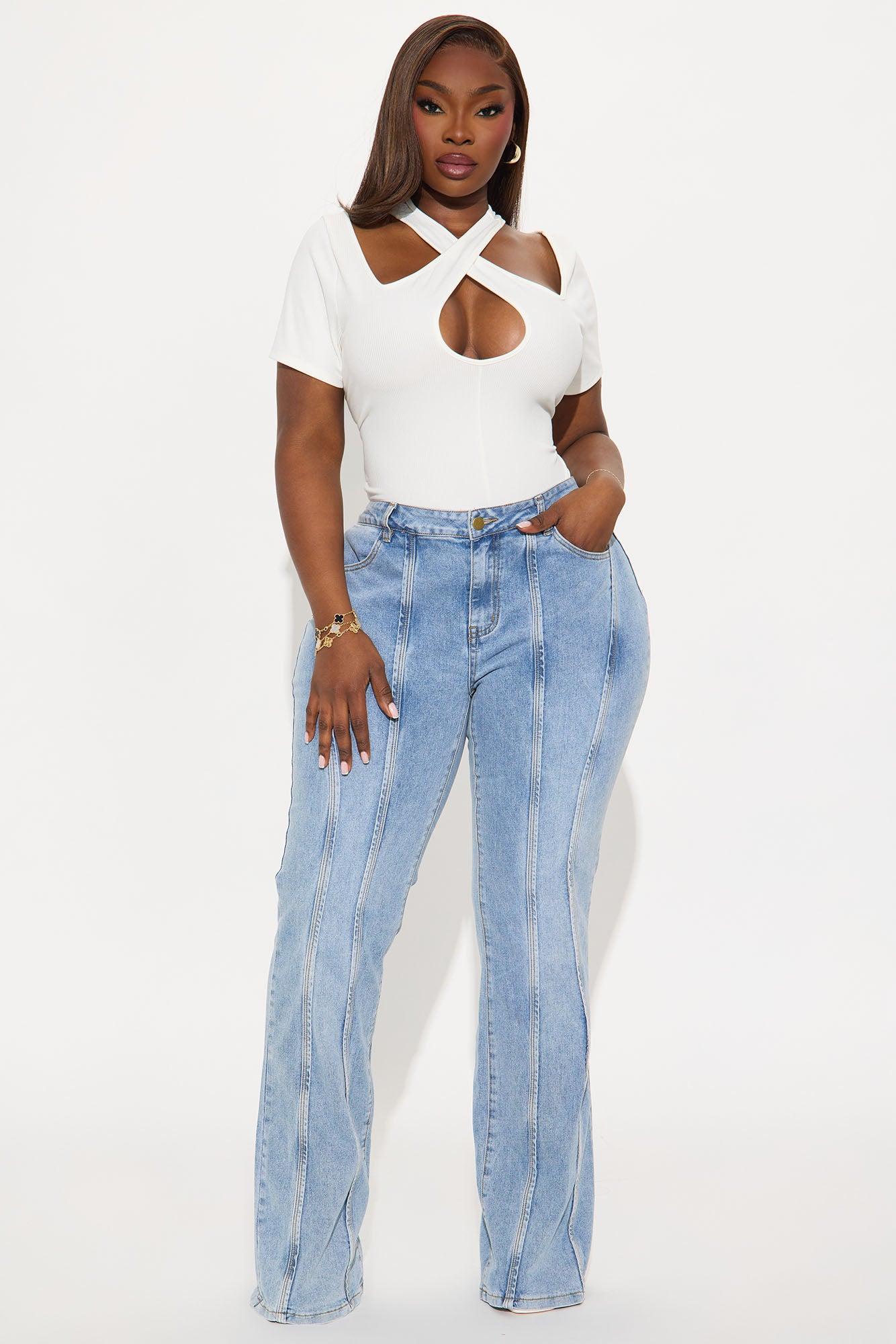 Brooke Low Rise Stretch Flare Jeans - Light Wash Product Image