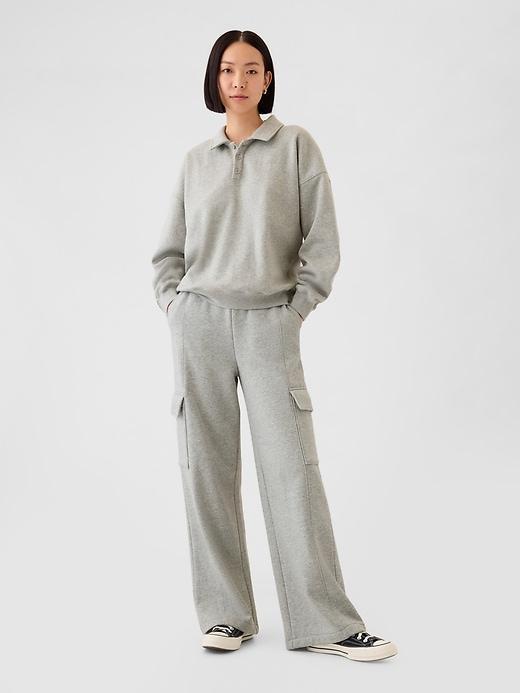 VintageSoft Polo Sweatshirt Product Image