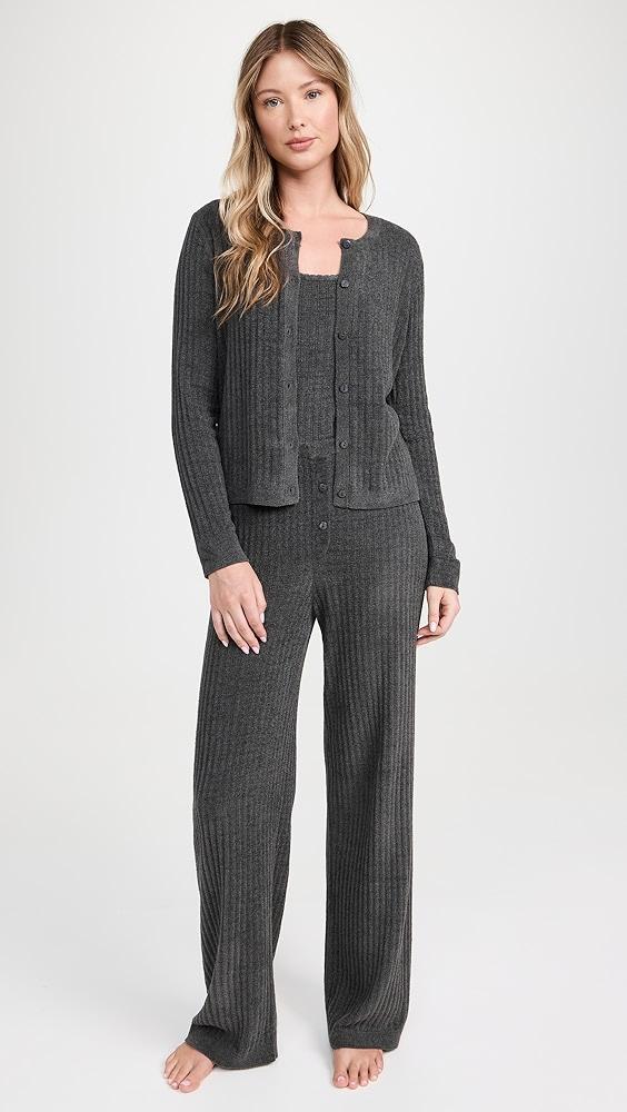 Barefoot Dreams CozyChic Ultra Light Ribbed Button Cardigan | Shopbop Product Image